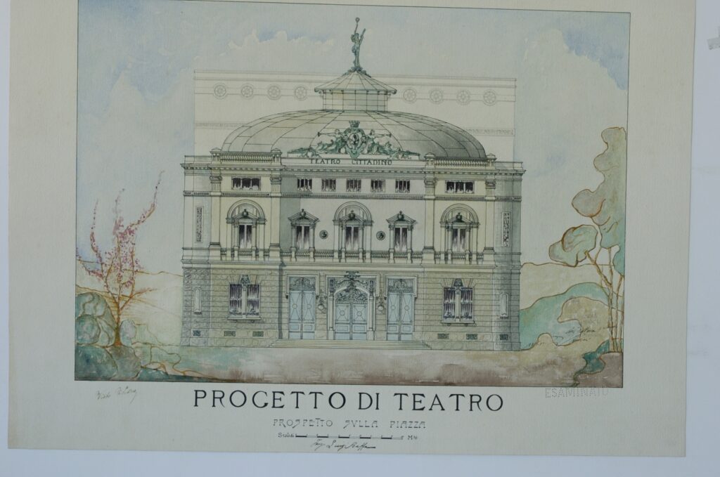 Studio per un progetto di teatro (1920) - Prospetto